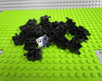 50ct Lego Black Plate, Modified 2 x 2 with Wheel Holder