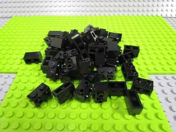50ct Lego Black Brick, Modified x with Studs on Side