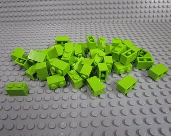 50ct Lego Lime Brick 1 x 2