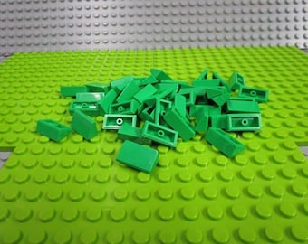 50ct Lego Bright Green Slope 30 1 x 2 x 2/3