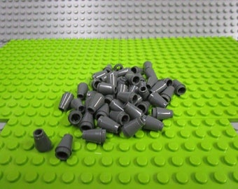 50ct Lego Dark Bluish Gray Cone 1 x 1 with Top Groove