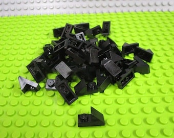 50ct Black Lego Slope 45 2 x 1 with 2/3 Cutout