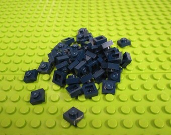 50ct Lego Dark Blue Plate 1 x 1