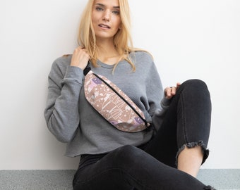 Mushroom Fanny Pack, Cottagecore Belt Bag, Botanical Crossbody Waist Bag, Woodland Festival Bag, Forestcore Travel Accessory