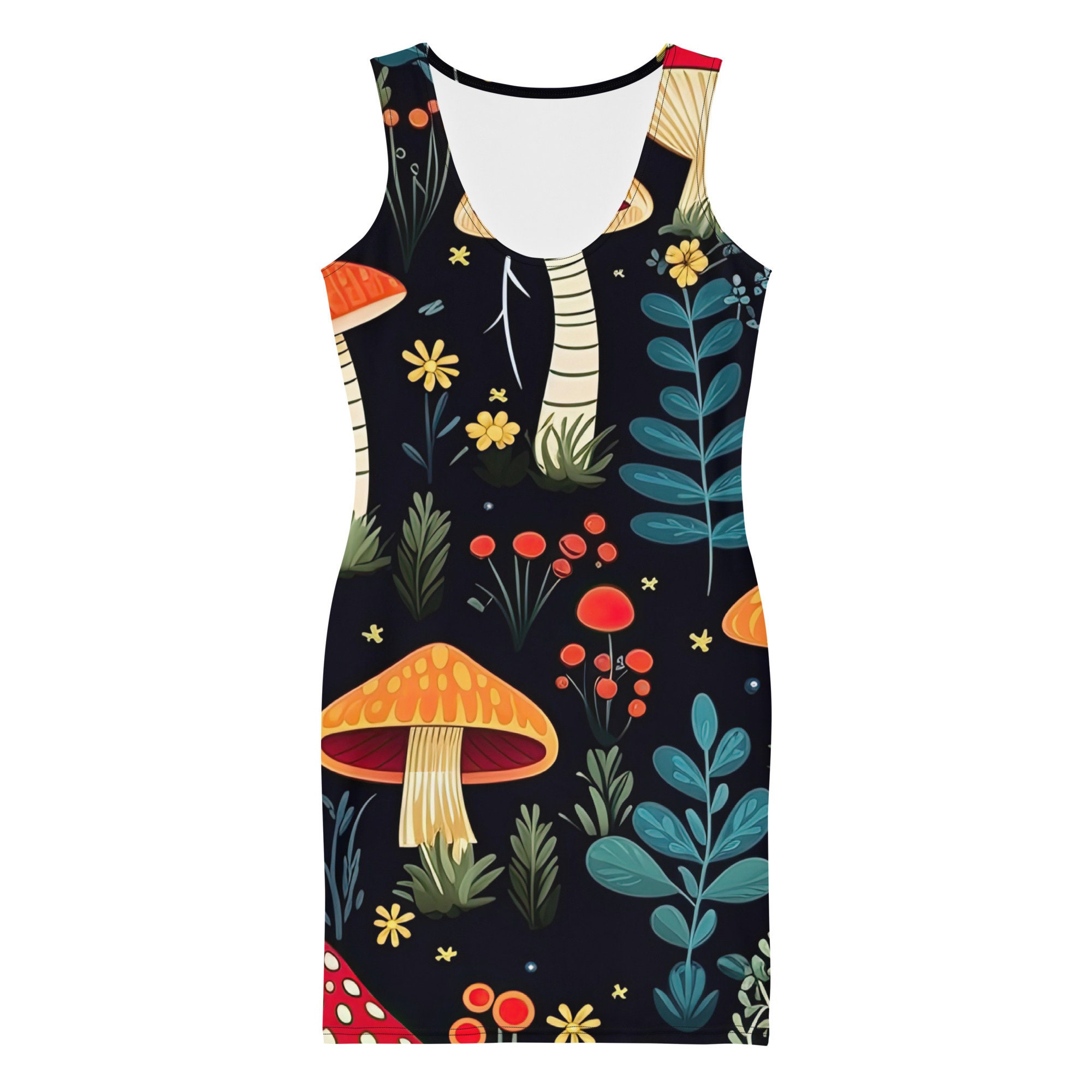 Mushroom Dress, Fungi Evening Gown, Forest Inspired Party Attire ...