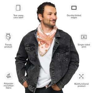 Mushroom Bandana: Fungi Neck Scarf, Botanical Gift