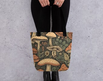 Mushroom Tote Bag: Fungi Forest Inspired Carryall