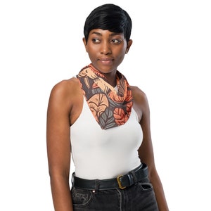 Mushroom Bandana: Forest Fungi Neck Scarf, Botanical Gift