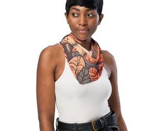 Mushroom Bandana: Forest Fungi Neck Scarf, Botanical Gift