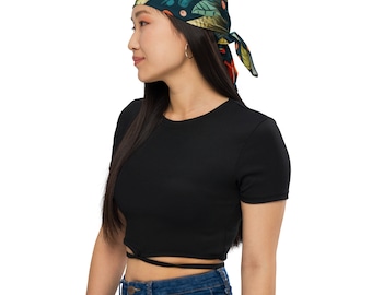 Mushroom Bandana: Fungi Neck Scarf, Botanical Turban