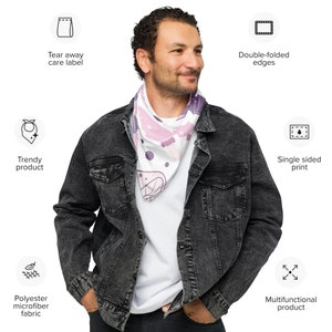 Mushroom Bandana: Fungi Neck Scarf, Botanical Lover Gift
