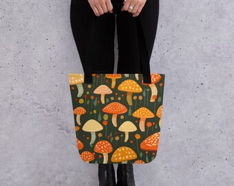 Mushroom Tote Bag: Fungi Forest Inspired Carryall