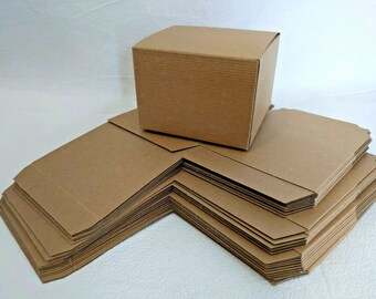 25 Cardboard Gift Boxes Brown