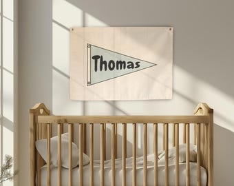 Custom Canvas Name Pennant Banner, Nursery Decor