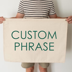 Custom Phrase Canvas Flag Banner, Custom Business Name Banner, Custom Text Banner, Custom Farmer&#39;s Market Banner, Personalized Text Flag