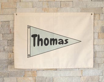 Custom Name Pennant Banner: Vintage Nursery Wall Decor