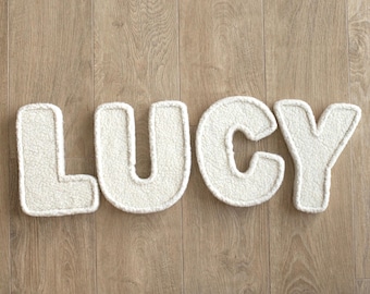 Custom Fabric Bouclé Letters - Nursery Decor, New Baby Gift, Christening Gift, Baby Shower Gift, Wall & Shelf Decor, Nursery Wall Art