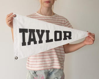 Personalisierte Name Wimpel, Baumwolle Kinderzimmer Dekor