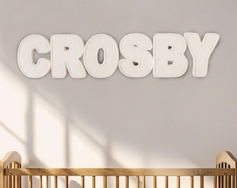 Custom Fabric Bouclé Letters - Nursery Decor, New Baby Gift, Crib decor, Baby Shower Gift, Wall & Shelf Decor, Nursery Wall Art