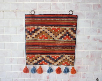 Kelim Wandbehang im Azteken-Stil / WH-409 / 25x29 inches