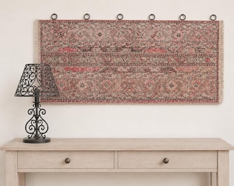 Rug Tapestry, Handwoven Wall Rug, Bohemian Wall Hanging / WH-1465 / 23x53 inches