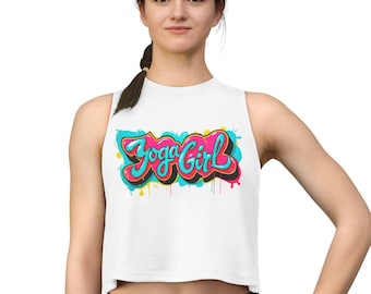 Yoga Girl Graphic Crop Top | Women's Fitness Yoga Workout Shirt