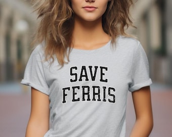 Camiseta Save Ferris, camiseta clásica de la película, Ferris Bueller's Day Off, camiseta unisex de manga corta