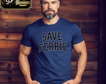 Save Ferris Shirt, classic movie tshirt, Ferris Bueller's Day Off, Short-Sleeve Unisex T-Shirt