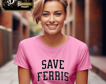 Camiseta de manga corta para mujer de Ferris Bueller's Day Off, camiseta de película clásica, camiseta retro, camiseta de película de los 80,