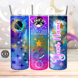 Dodaj nazwę Fakty o raku Znaki zodiaku Gwiazdy Niebiańskie 20oz Skinny Tumbler Wrap Horoskop Astrologia PNG Projekty sublimacji (9 BEZPŁATNYCH projektów)