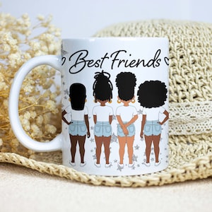 Add Name Best Friends Mug Sublimation Template - 11Oz Mug & 15Oz - PNG Wrap Bestie Friendship, Personalized Mug, Add Text Mug Download