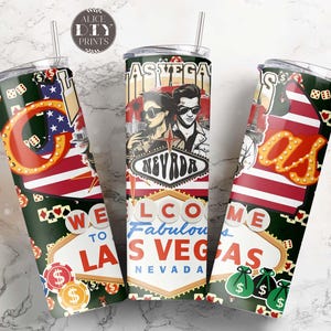 Jeu de jetons de poker et de cartes de jeu de casino Las Vegas Nevada 20 oz pour gobelet fin, motifs à sublimation PNG (plus 9 modèles GRATUITS)