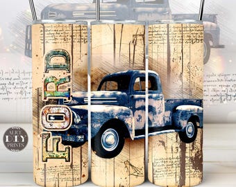 Ford Classic Car 20oz Skinny Tumbler Wrap Old Car Retro Racing Automotive Mechanic PNG Sublimation Rust Car Lover (9 FREE Designs)