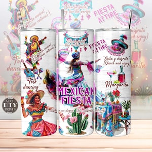 Mexican Fiesta Cinco de Mayo Life 20 oz Funny Skinny Tumbler PNG Sublimation Designs Download, Festival Tumbler Wrap (Plus 9 FREE Designs)