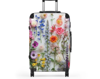 Skinny Floral Artwork Suitcase