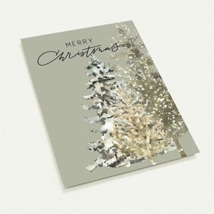 Postkarte Merry Christmas (dunkel) - Set mit 10 Postkarten (2-seitig, ohne Umschläge)