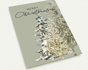 Postcard Merry Christmas (dark) - Set of 10 postcards (2-sided, without envelopes)