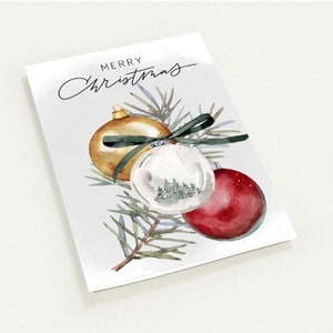 Biglietto d'auguri Palle di Natale - set di 10 biglietti d'auguri (buste premium)