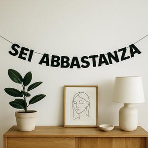 SEI ABBASTanza – Pancarta Letras Negras