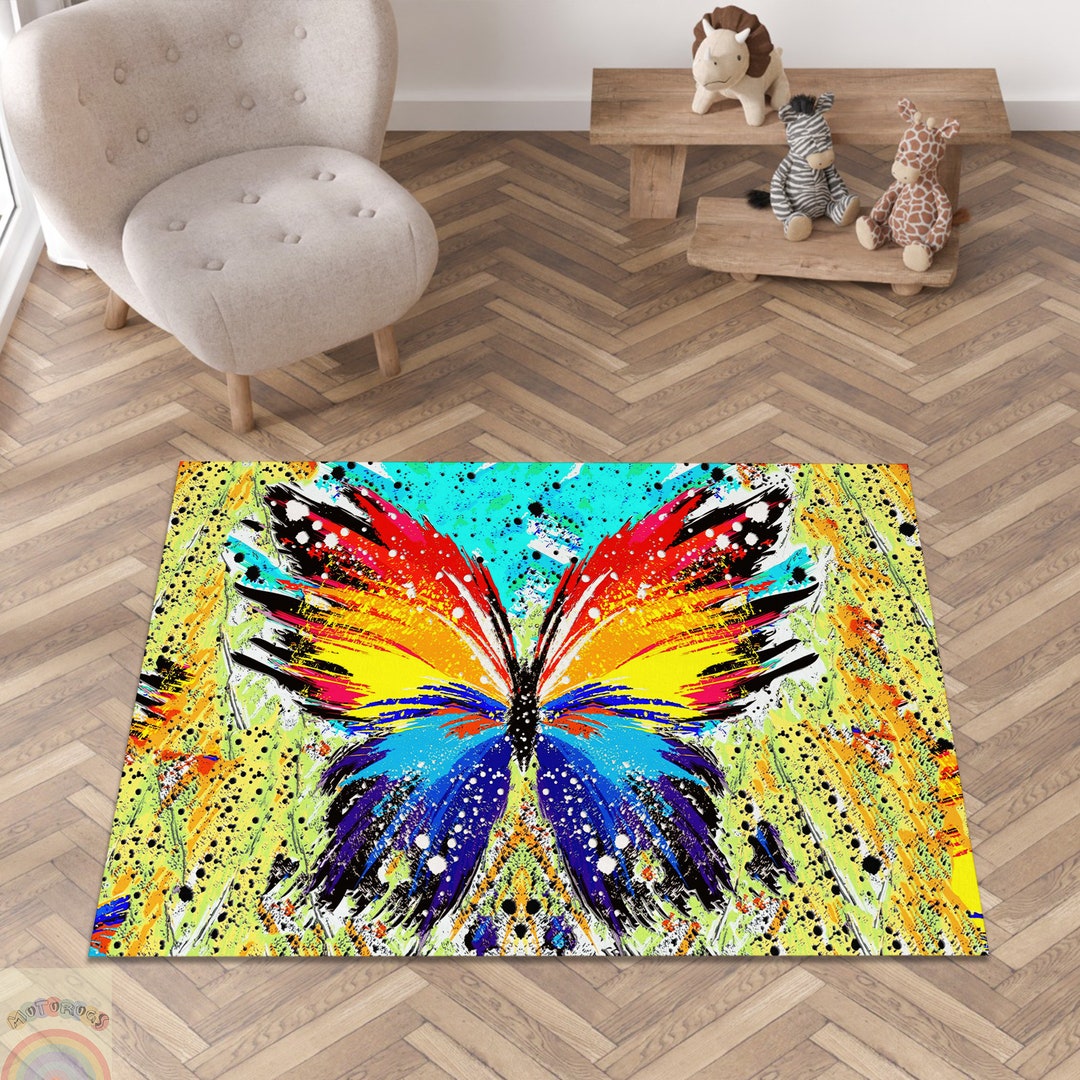 Butterfly light rug for home