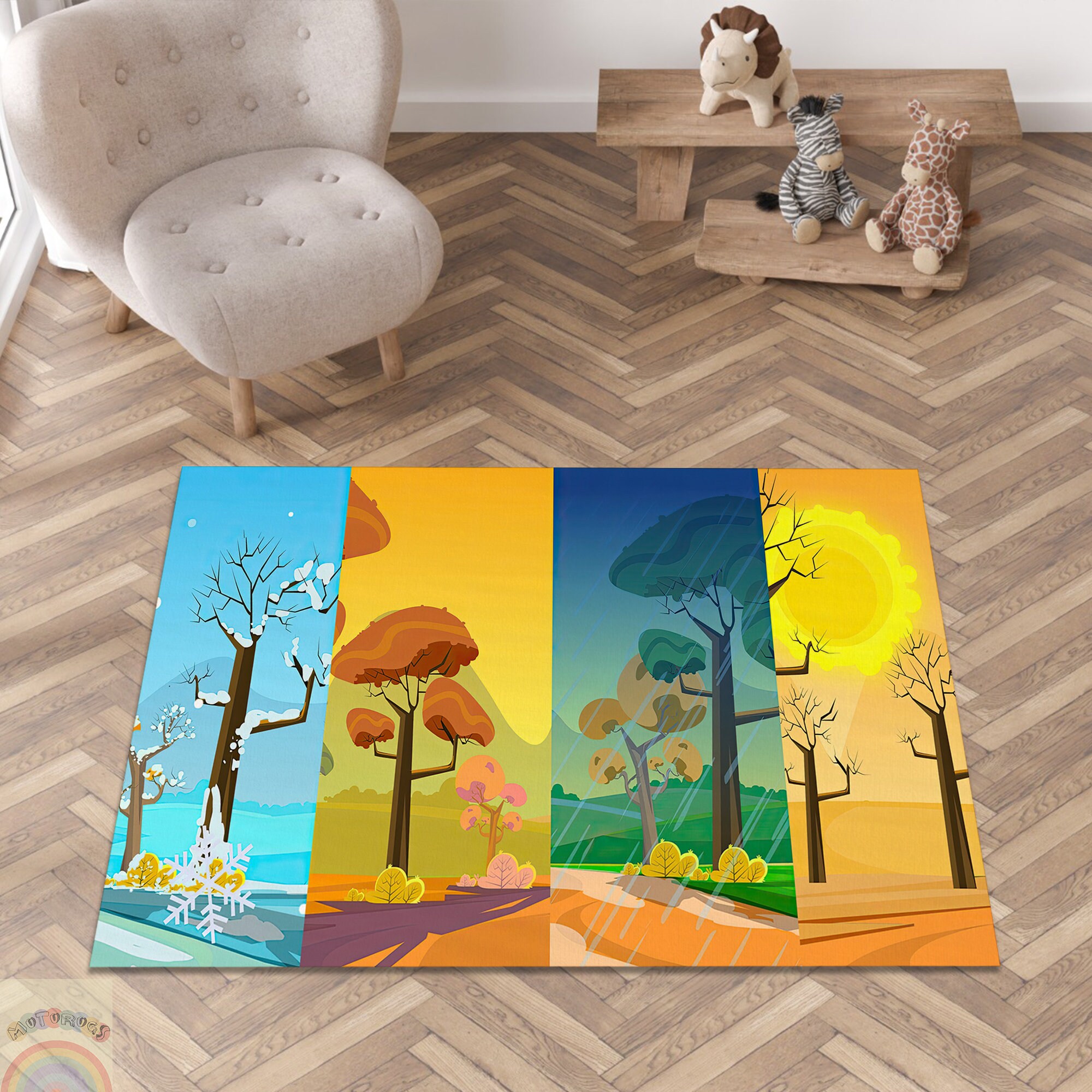 Seasons Rug, Spring Season Rug, Summer Season Rug, Autumn Season Rug, Winter Season Rug, Four Seasons Rug, Area Carpet
