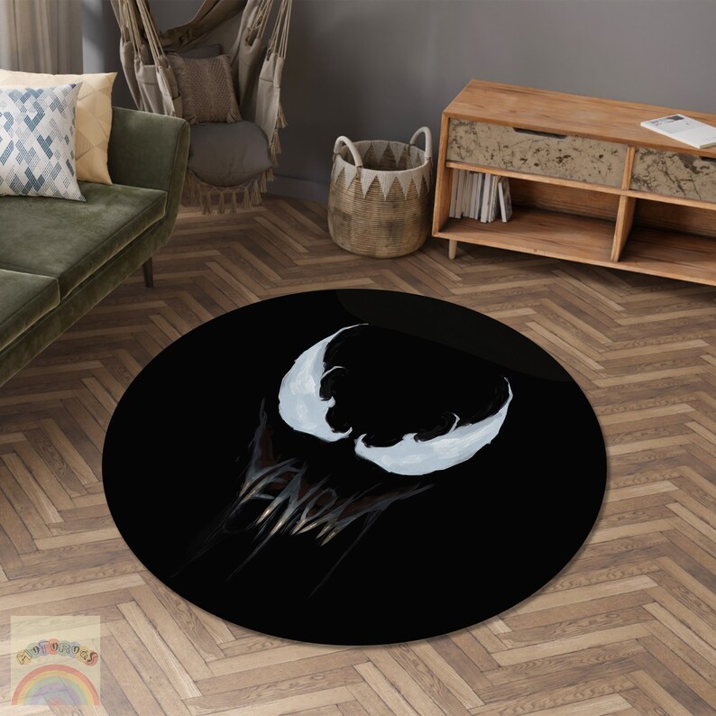 Venom Rug, Superhero Carpet, Dark Theme Superhero Venom Rug, Home Decor ...