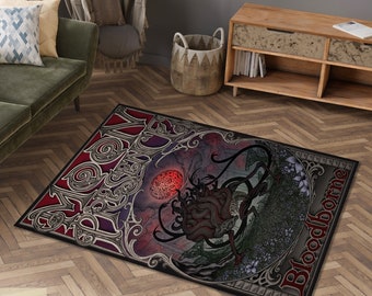 Bloodborne Rug, Scary Monster Rug, Fantasy Design Rug, Fantasy Monster Rug, Science Fiction Rug
