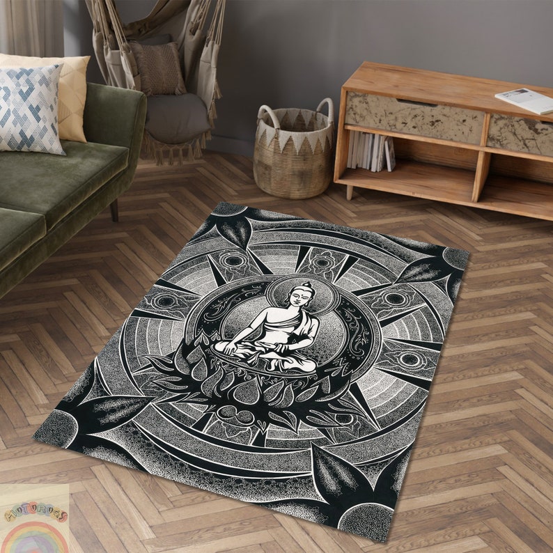 Buddha Rug, Siddhartha Gautama, Buddhism Rug, Buddhist Rug, Awakened ...