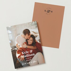 Modern Save The Date Template, Digital Download, Editable on Canva