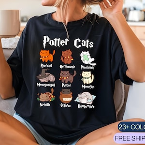 Potter Cat Black Shirt