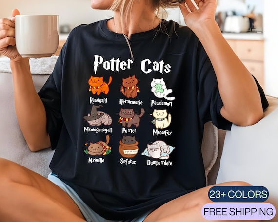 Potter Cats Unisex Shirt: Funny Cat Lover Sweatshirt