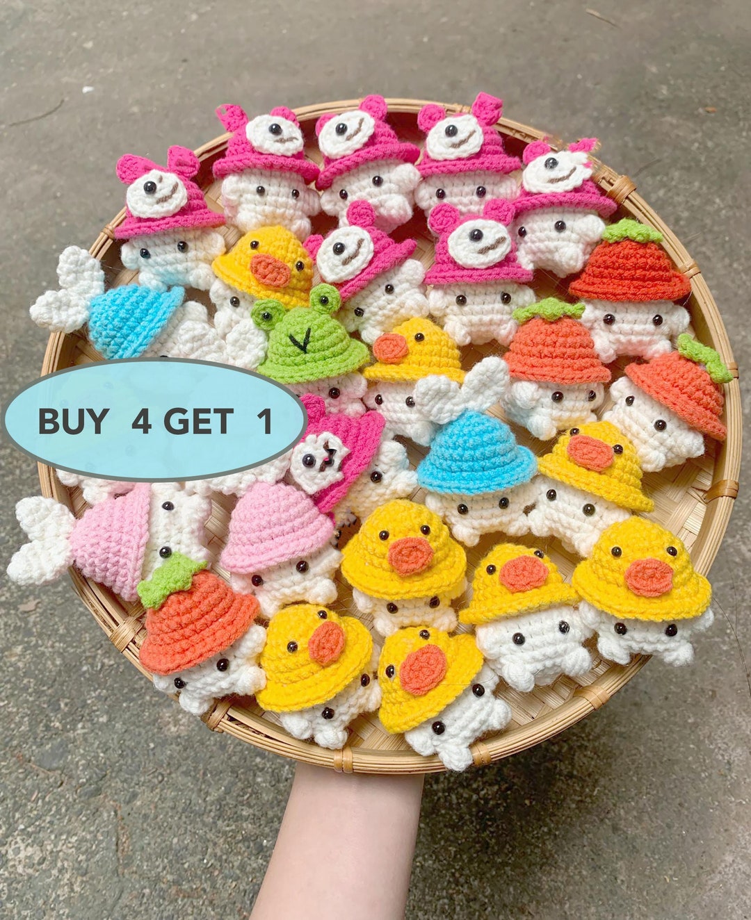 Crochet Cute Mushroom Keychain Ready to Ship Buy 4 Get 1 Etsy