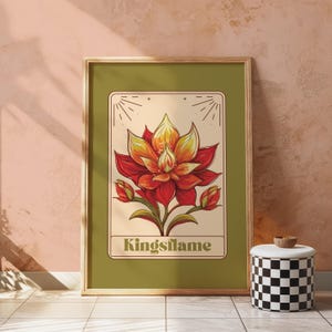 Kingsflame Tarot Card Throne of Glass  | TOG | Fireheart | Aelin Galathynius | Sarah J Maas | Bookish | Digital Download| Kingdom of Ash
