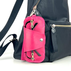 Custodia per occhiali in pelle da donna/Custodia per occhiali da sole fatta a mano/Portaocchiali personalizzato/Custodia per occhiali da lettura/Custodia per occhiali rosa con cinturino